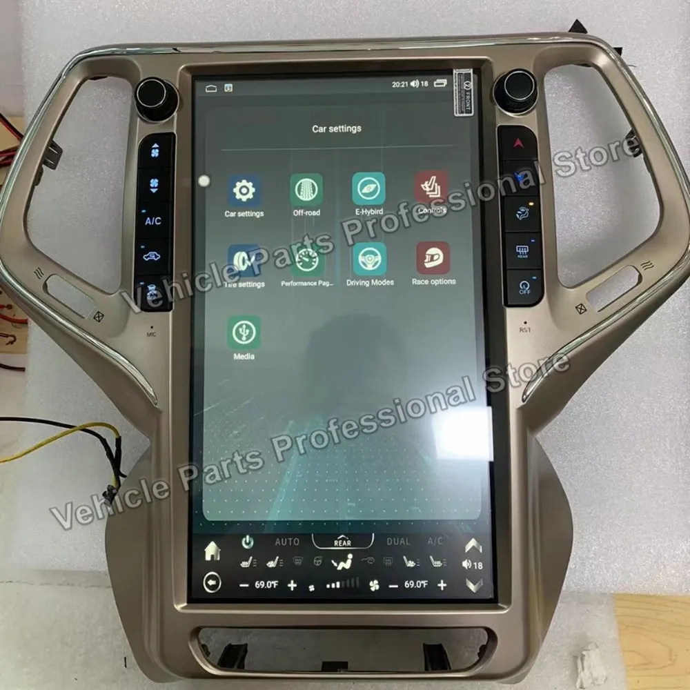 Для JEEP Grand Cherokee 2014-2020 Android Автомобильный Радиоприемник Tesla Screen 2Din Стереоприемник Авторадио Мультимедийный Плеер GPS Navi 2