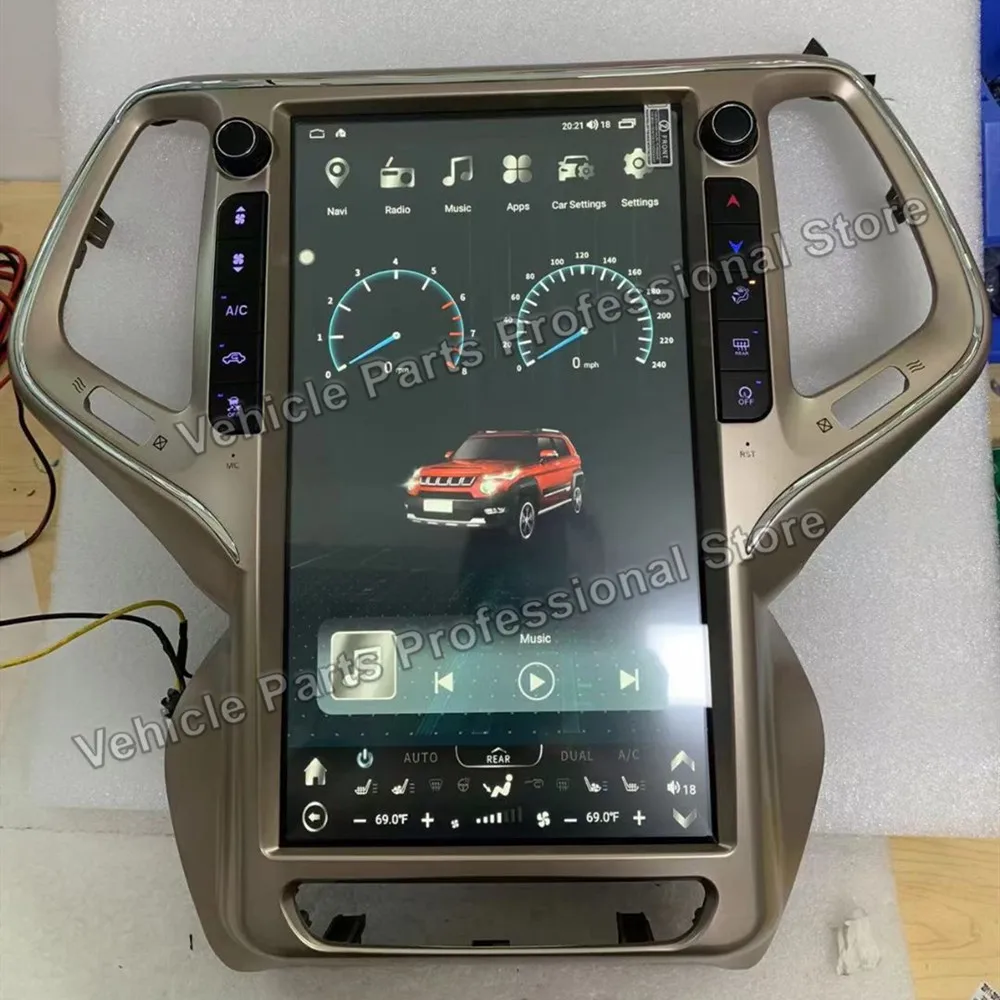 Для JEEP Grand Cherokee 2014-2020 Android Автомобильный Радиоприемник Tesla Screen 2Din Стереоприемник Авторадио Мультимедийный Плеер GPS Navi 3