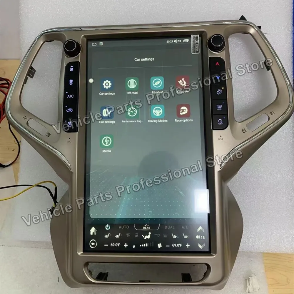 Для JEEP Grand Cherokee 2014-2020 Android Автомобильный Радиоприемник Tesla Screen 2Din Стереоприемник Авторадио Мультимедийный Плеер GPS Navi 4