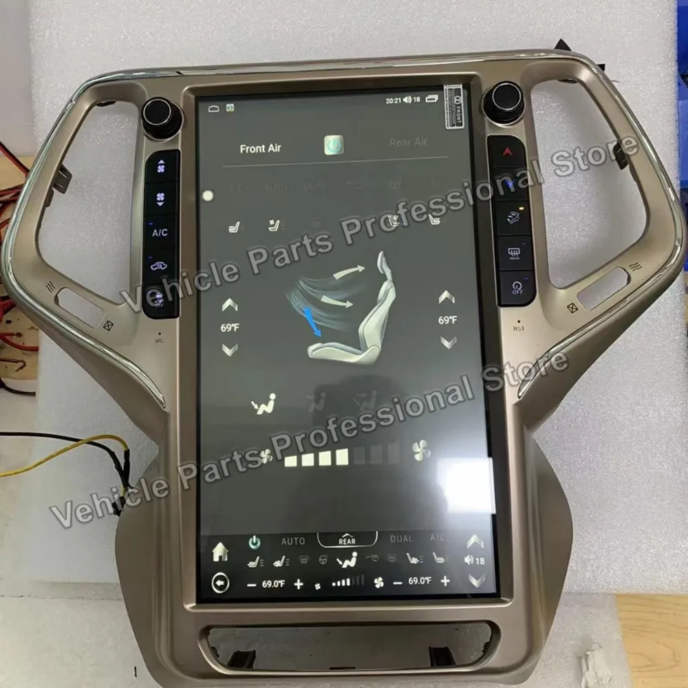 Для JEEP Grand Cherokee 2014-2020 Android Автомобильный Радиоприемник Tesla Screen 2Din Стереоприемник Авторадио Мультимедийный Плеер GPS Navi 5