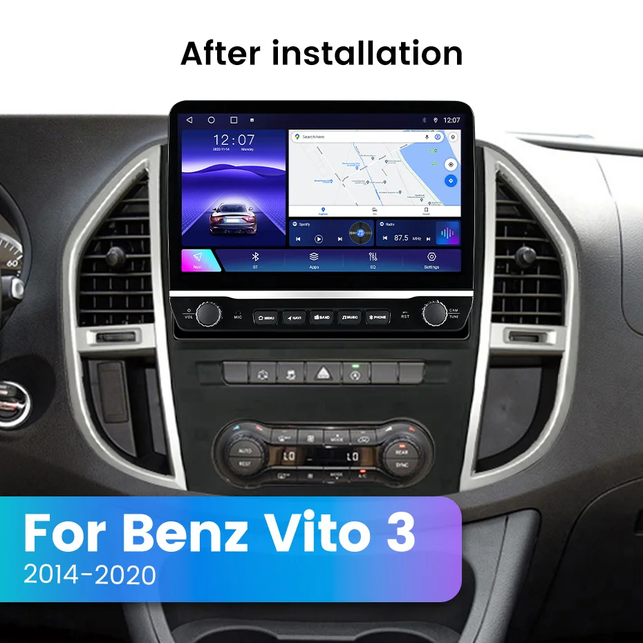 Автомобильное радио 8G + 128G для Mercedes Benz Vito 3 W447 2014 2015 2016 - 2020 Android Мультимедиа GPS Навигация стерео DSP 4G Все в одном 1