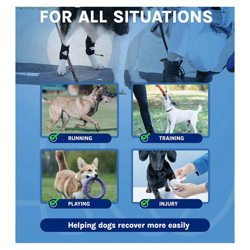 2ШТ. Защитное снаряжение для домашних животных, рукав для защиты ног после травмы, Рама для поддержки вывиха коленного сустава собаки 5