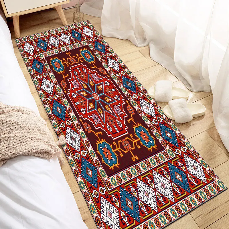 Фланелевый коврик для гостиной в персидском геометрическом этническом стиле, гостиная, прикроватный ковер для спальни, коврики для пола, коврики для спальни 1