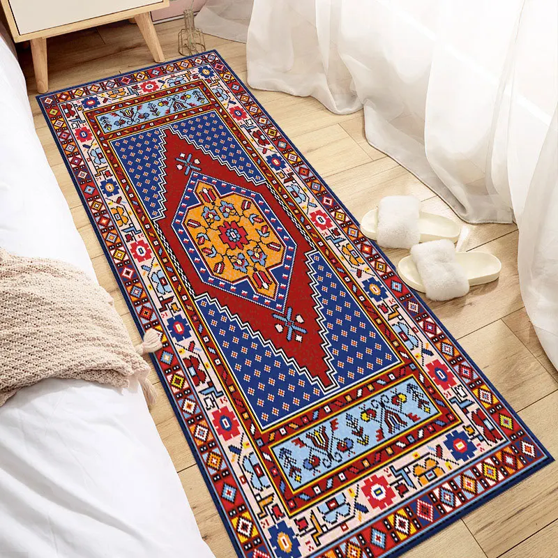 Фланелевый коврик для гостиной в персидском геометрическом этническом стиле, гостиная, прикроватный ковер для спальни, коврики для пола, коврики для спальни 2