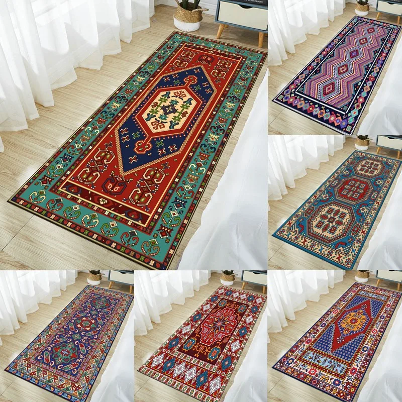 Фланелевый коврик для гостиной в персидском геометрическом этническом стиле, гостиная, прикроватный ковер для спальни, коврики для пола, коврики для спальни 3