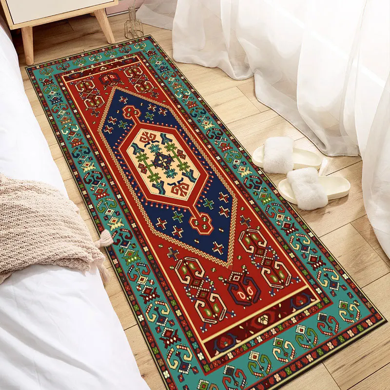 Фланелевый коврик для гостиной в персидском геометрическом этническом стиле, гостиная, прикроватный ковер для спальни, коврики для пола, коврики для спальни 4