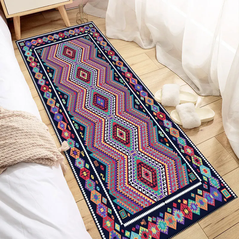 Фланелевый коврик для гостиной в персидском геометрическом этническом стиле, гостиная, прикроватный ковер для спальни, коврики для пола, коврики для спальни 5