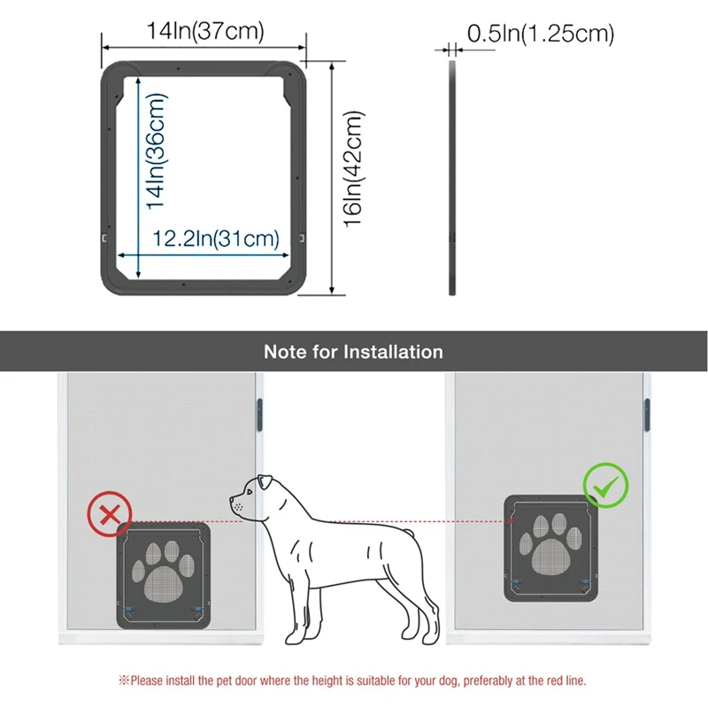Домашняя кошечка Собака Дверная створка Открывалка для ворот Контролируемый вход Электронный экран Защита окна Настенная москитная сетка (маленькая) 5