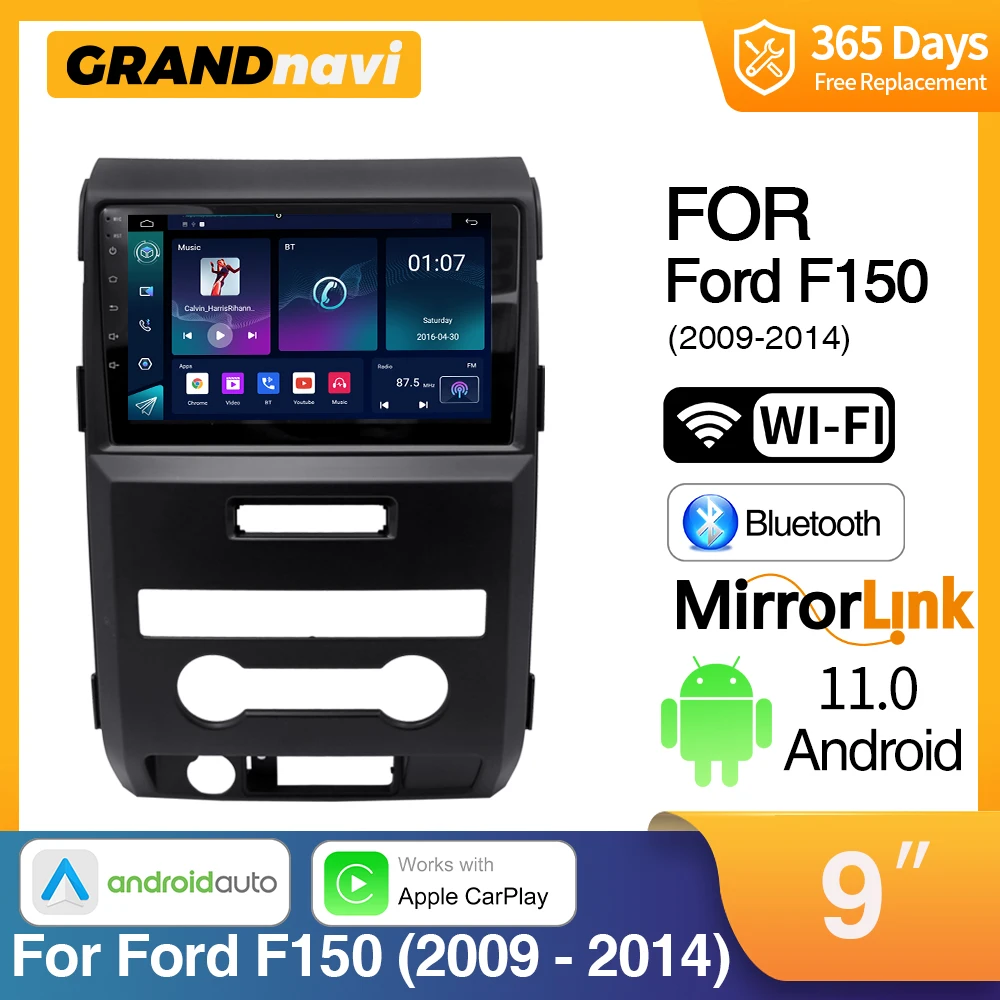 Автомагнитола для Ford F150, 9-дюймовый комплект рамок Android, головное устройство, мультимедийный плеер, стерео, приборная панель, лицевая панель, рамка 2009-2014 0