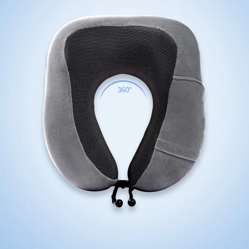 U-образная подушка из хлопка с эффектом памяти для защиты шеи от путешествий 2