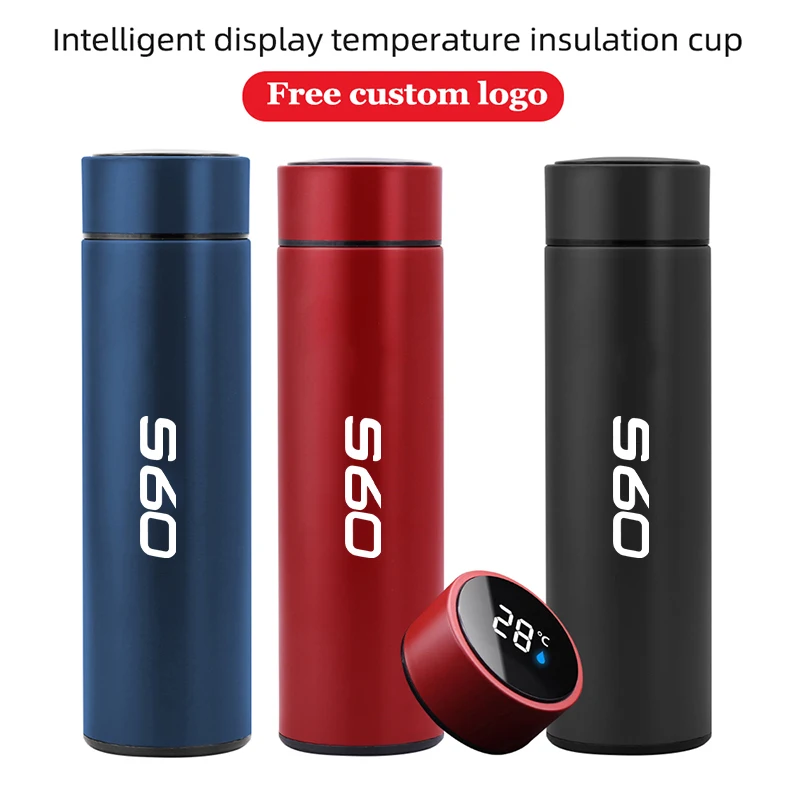 500 МЛ Умный цифровой термос для VOLVO S60, Интеллектуальный температурный дисплей, бутылка для воды, вакуумный термос 3