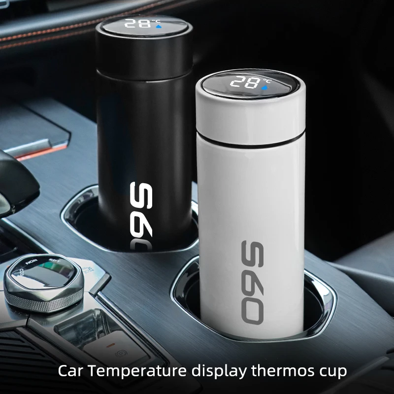 500 МЛ Умный цифровой термос для VOLVO S60, Интеллектуальный температурный дисплей, бутылка для воды, вакуумный термос 4