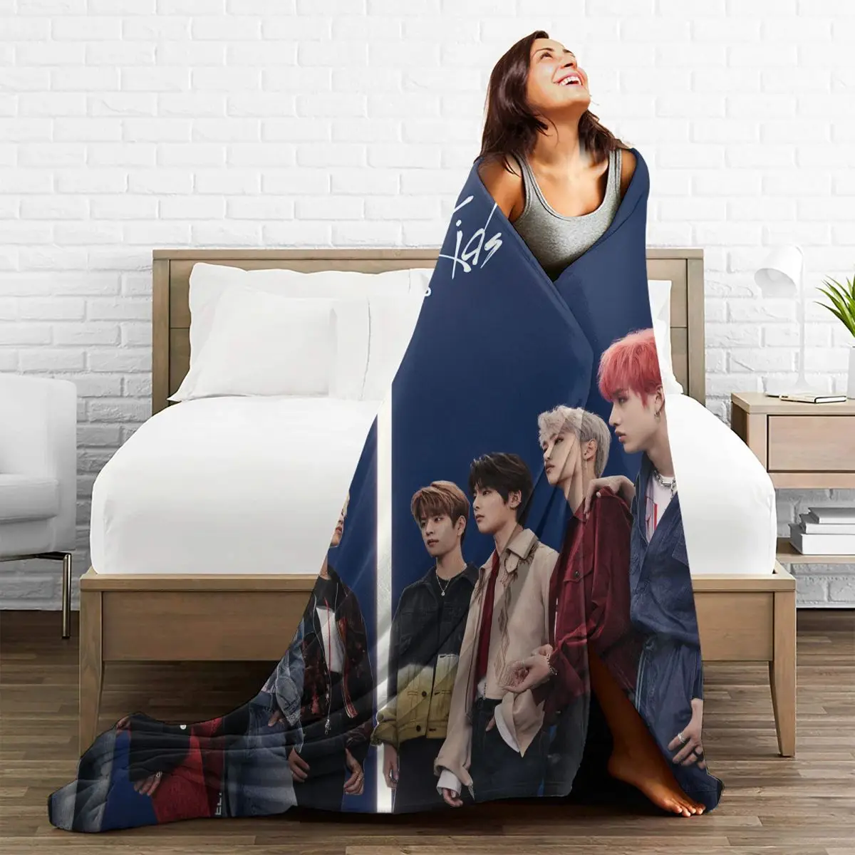 Одеяла Kpop Star Stray Kids, певец Idol, Фланелевое всесезонное Портативное Супер Теплое одеяло для кровати, уличное плюшевое тонкое одеяло 1