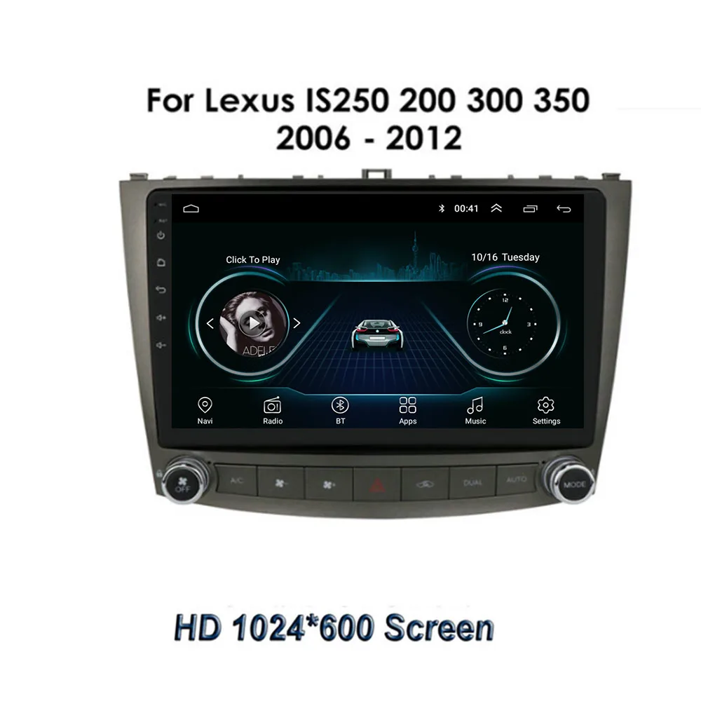 2 Din Android 12 Автомобильный Стерео Радио DVD GPS Мультимедийный Видеоплеер 5G WiFi DSP Carplay Для Lexus IS250 IS300 IS200 IS220 IS350 3