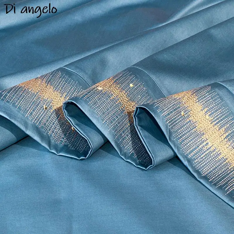 Высококачественная вышивка 1000TC Наволочка из Египетского хлопка Простота Наволочки для сна Наволочки для подушек 48x74 см #/L 1