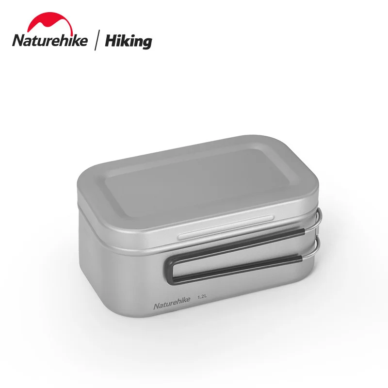 Naturehike 2022 Квадратный титановый ланч-бокс для кемпинга на открытом воздухе, легкая портативная посуда для барбекю, мультиварка для пикника 0
