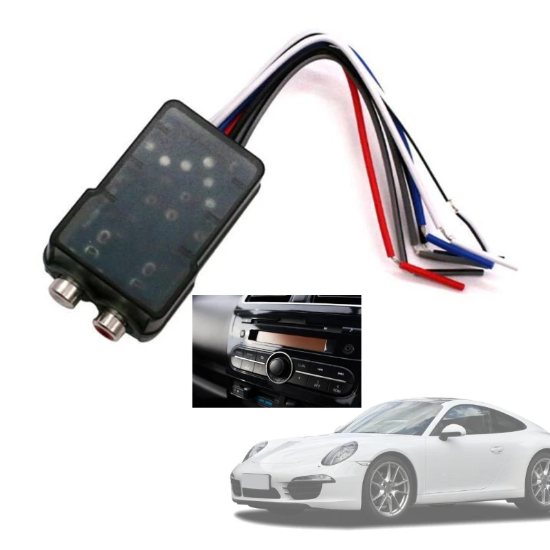 Модернизированный автомобильный стереосистемный преобразователь звукового сигнала Hi-Low для автоматического усилителя-сабвуфера, CD-плеера, адаптера High-Low 0