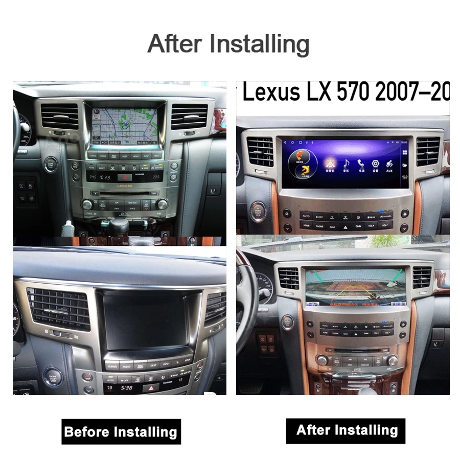 Беспроводной Carplay Auto Android 12 Автомобильный Радионавигационный GPS-плеер 8 + 128G Bluetooth 1920*720 Wifi 4G LTE Для Lexus LX570 2008-2015 1