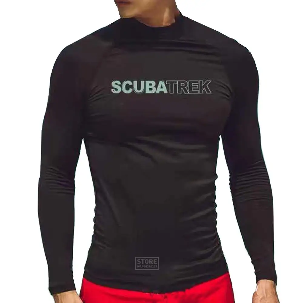 Мужская футболка для плавания, мужская гидравлическая футболка, защита от сыпи, пляжные купальники, серфинг, дайвинг, рубашка для серфинга, купальник с длинным рукавом, защита от сыпи 3