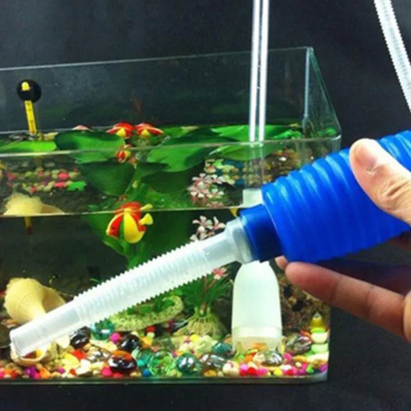 пластиковый Очиститель Аквариума Для Аквариумных Рыб Сифон Вакуумный Гравийный Фильтр Для Воды Замена Сифонного Насоса Ручной Безопасный Вакуумный Чейнджер q1 5