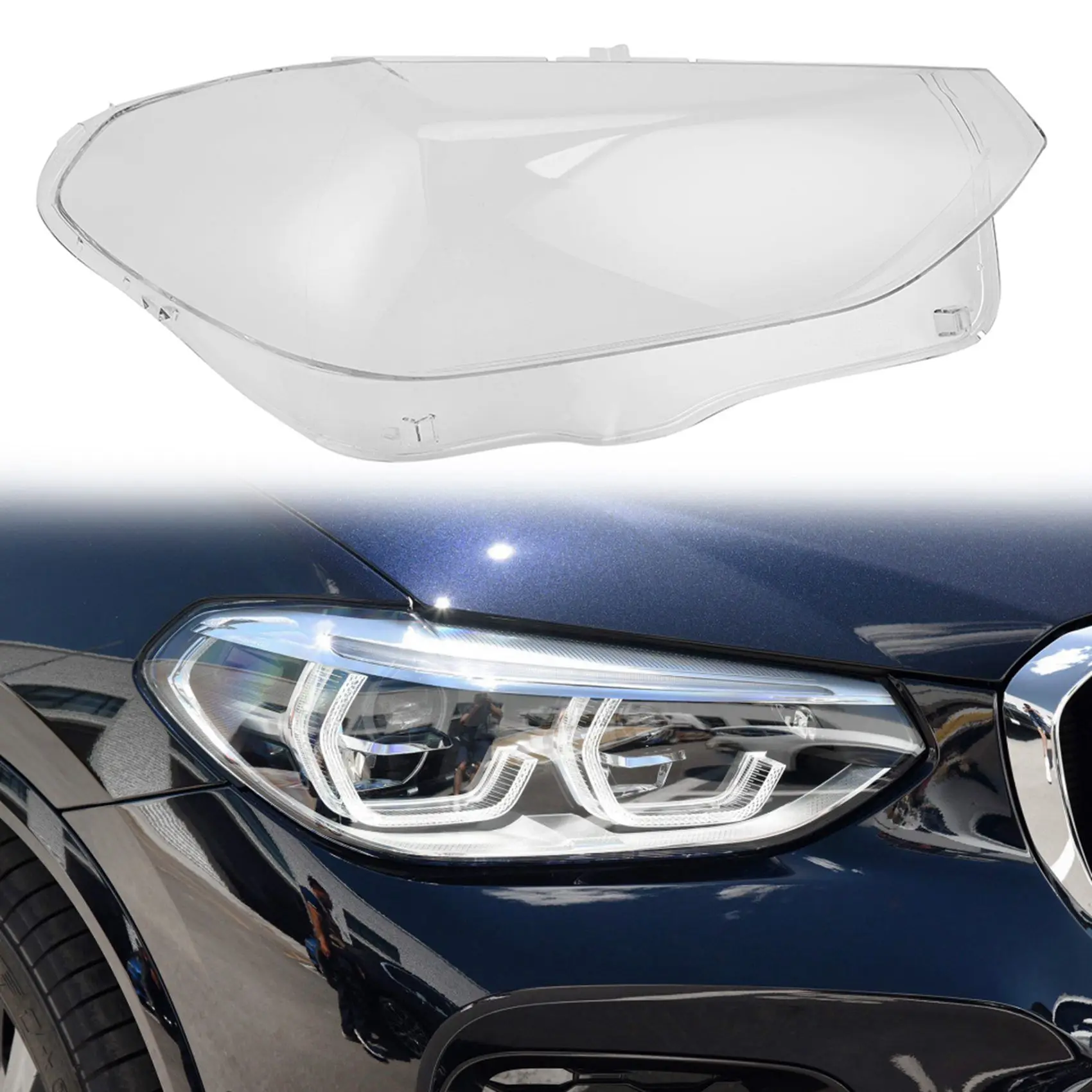 для - X3 G01 2018 2019 2020 Крышка фары автомобиля с прозрачными линзами, абажур фары (левая сторона) 3