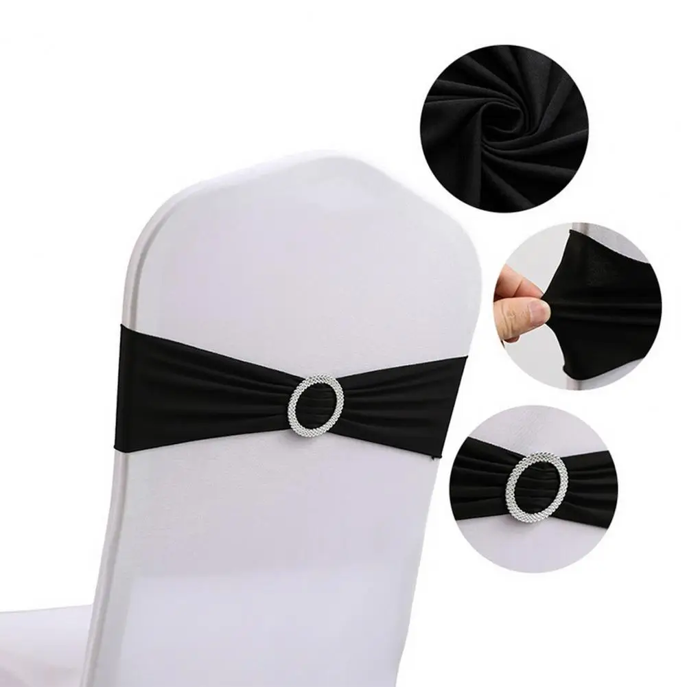 Бант для стула из 10шт красивого нескользящего полиэстера, фиксирующий повязку для банкетного стула, домашний декор 3