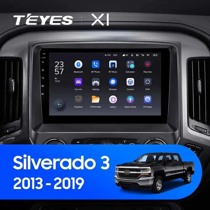 TEYES X1 Для Chevrolet Silverado 3 GMTK2 2013-2019 Автомобильный Радио Мультимедийный Видеоплеер Навигация GPS Android 10 Без 2din 2 din dvd 1