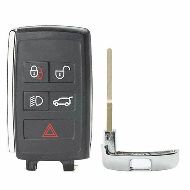 KEYECU Smart Keyless Remote Car Key Shell Case для Land Rover Range Rover 2018-2022, Брелок с 5 Кнопками - KOBJXF18A Со Вставным Лезвием 2