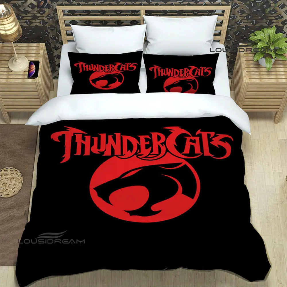 Комплекты постельного белья с аниме принтом Thundercats, изысканные постельные принадлежности, набор пододеяльников, комплект постельного белья, роскошный подарок на день рождения 1