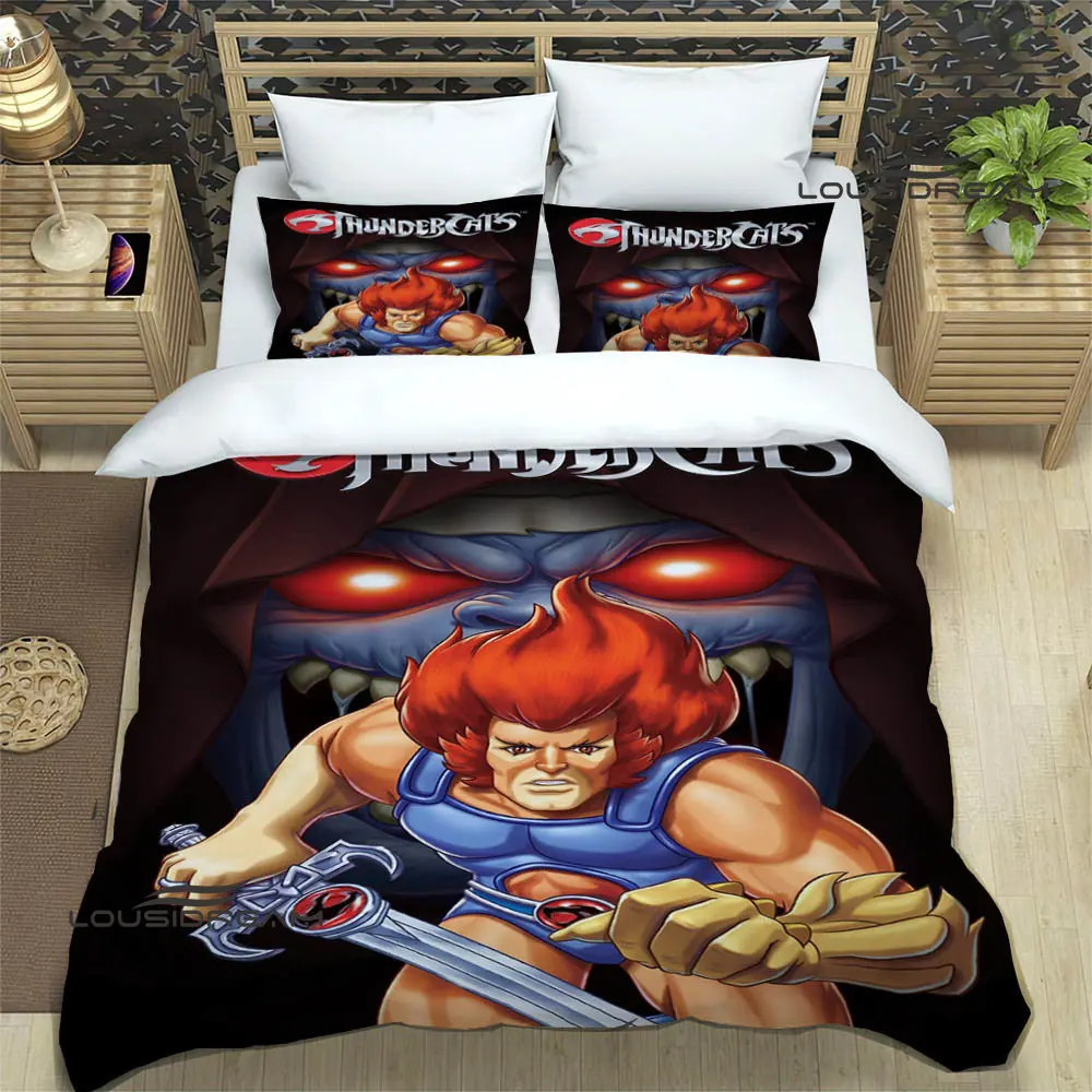 Комплекты постельного белья с аниме принтом Thundercats, изысканные постельные принадлежности, набор пододеяльников, комплект постельного белья, роскошный подарок на день рождения 3