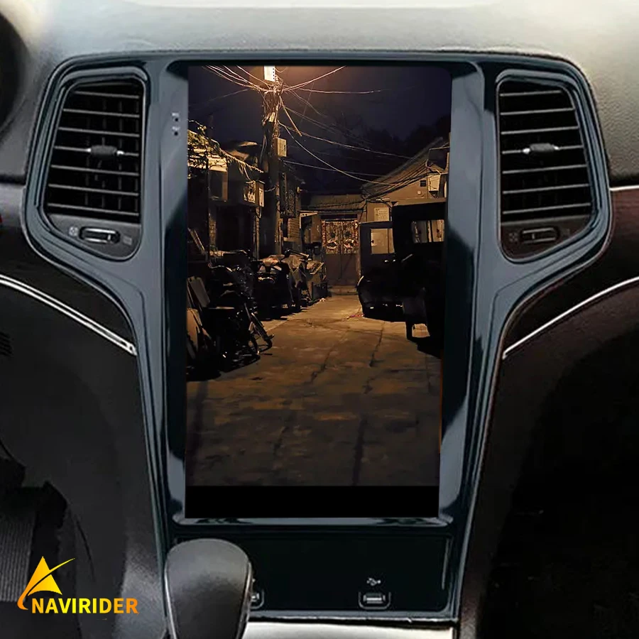 Для Jeep Grand Cherokee 2011 - 2013 Tesla Вертикальный экран 13,6 дюймов Автомобильный радиоприемник GPS Carplay Android 11 Автомобильный мультимедийный видеоплеер 0