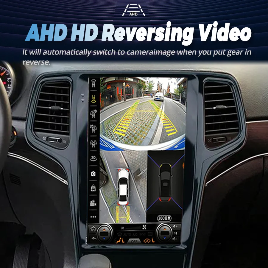 Для Jeep Grand Cherokee 2011 - 2013 Tesla Вертикальный экран 13,6 дюймов Автомобильный радиоприемник GPS Carplay Android 11 Автомобильный мультимедийный видеоплеер 5