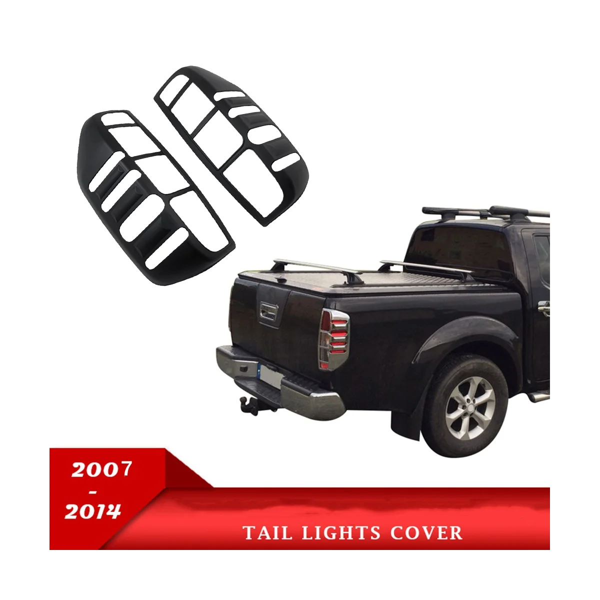 Детали капота лампы заднего фонаря автомобиля Крышка заднего фонаря для Nissan Frontier Navara D40 2007-2014 Автомобильные Аксессуары 3