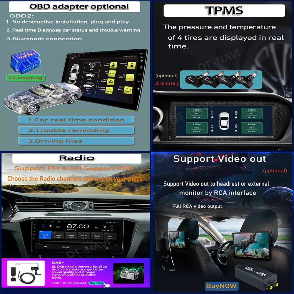 Android13 Для Toyota Aqua LHD RHD 2011-2017 Автомобильный Радиоприемник Стерео Мультимедийная Навигация GPS Видео Авторадио Плеер Встроенный Carplay 3