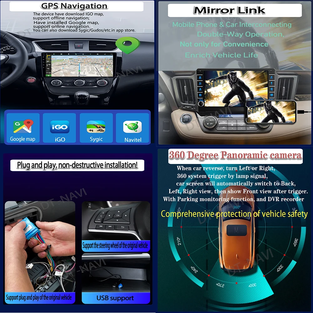 Android13 Для Toyota Aqua LHD RHD 2011-2017 Автомобильный Радиоприемник Стерео Мультимедийная Навигация GPS Видео Авторадио Плеер Встроенный Carplay 4