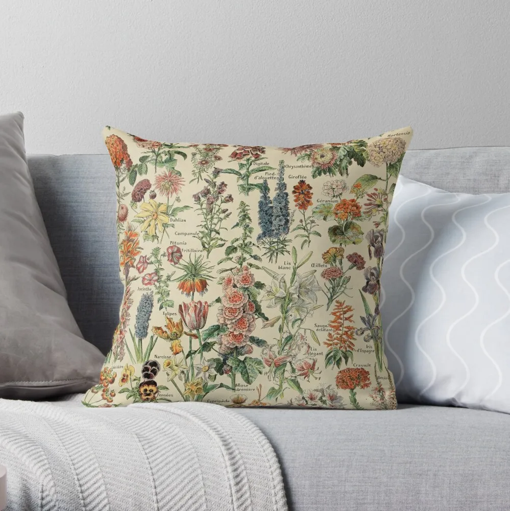 винтажный французский плакат fleurs, наволочка для диванной подушки, комплект наволочек 0
