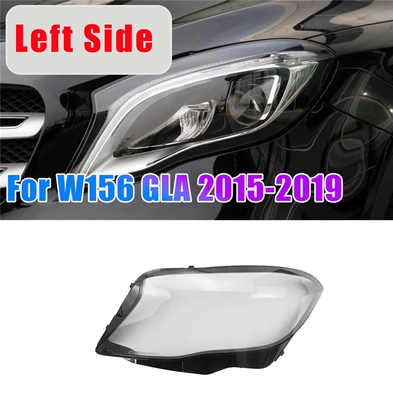 Левая Сторона для Mercedes Benz W156 GLA Cl 2015-2019 Крышка Объектива Фары Головного Света Абажур В виде Ракушки Крышка Фонаря 3