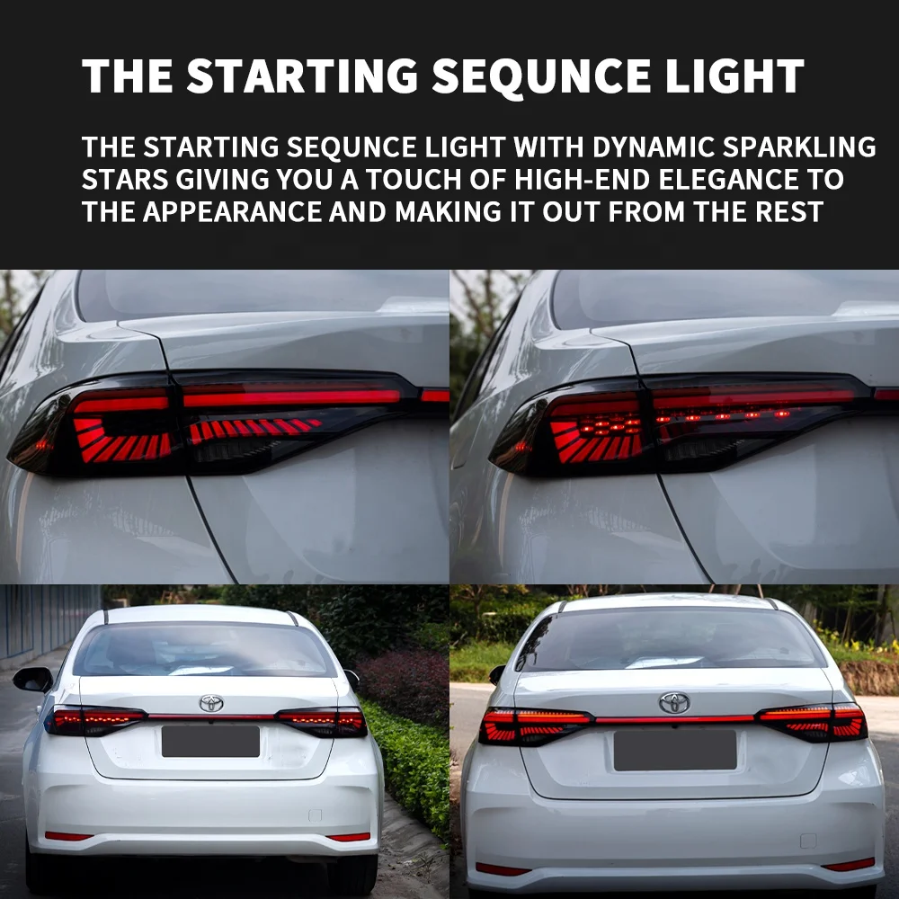 Архаичный последовательный задний фонарь, светодиодный задний фонарь для 2018, 2019, 2020 годов, задний фонарь для седана Corolla, для задних фонарей Toyota Corolla 2