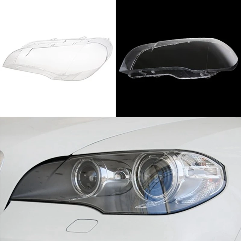 Замена прозрачной крышки объектива фары головного света автомобиля, крышка корпуса лампы для BMW X5 E70 2008-2013 Слева 1