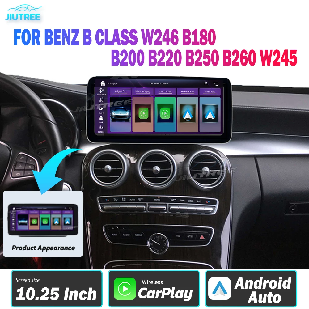 Автомагнитола Linux Для Benz B class W246 B180 B200 B220 B250 B260 W245 GPS Мультимедиа Android Автомагнитола беспроводная carplay 0