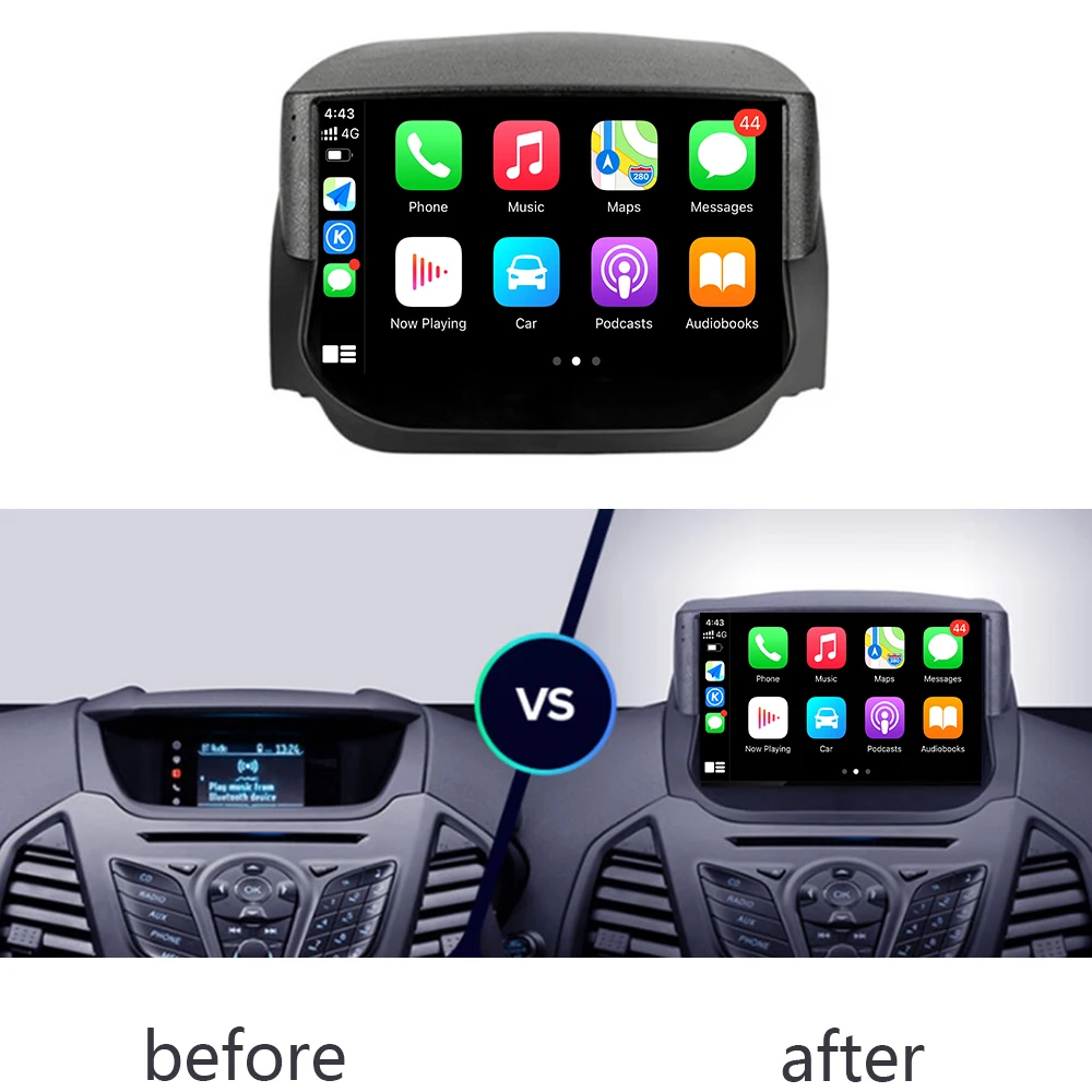 Для Ford EcoSport Eco Sport 2014-2018 Автомобильный радиоприемник, мультимедийный плеер, Навигация, GPS DSP, Carplay, Wi-Fi, Android 13 5