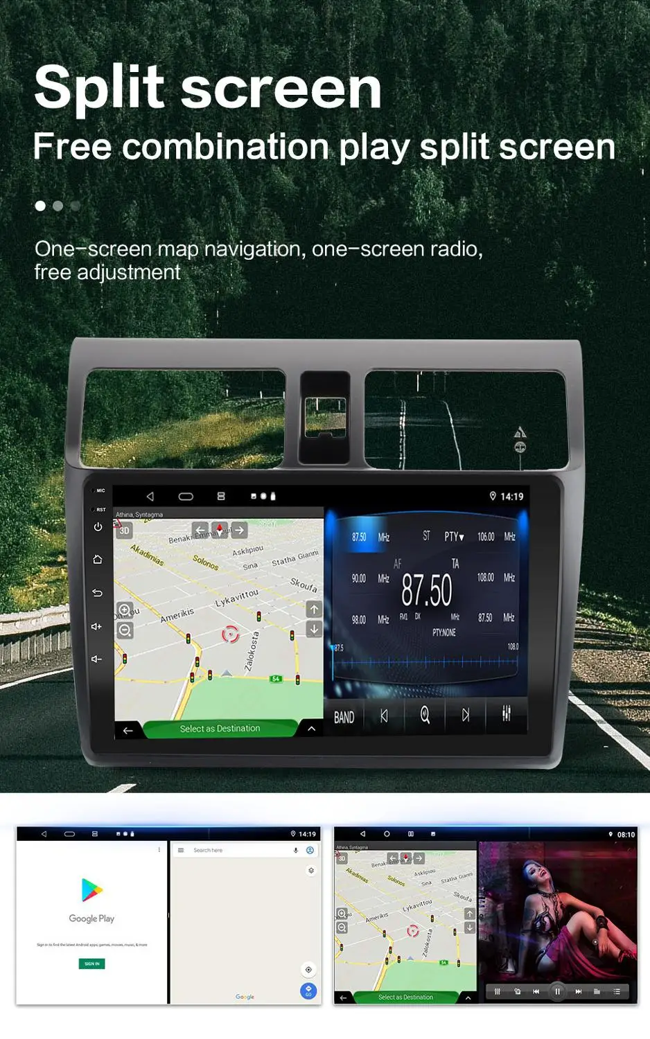 4G + 64G Android 10,0 DSP Автомобильный Радио Мультимедийный Плеер Для Suzuki Swift 2005 2006 2007 2008 2009 2010 Навигация GPS 2 din IPS RDS 3
