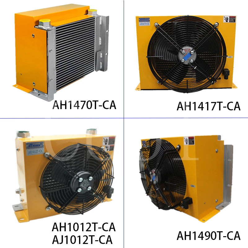 Радиатор воздушного охлаждения гидравлического масла AL404T-CA Гидравлический Воздухоохладитель 110V 220V 380V 12V 24V 1.2KW Расход 10Л/мин 4