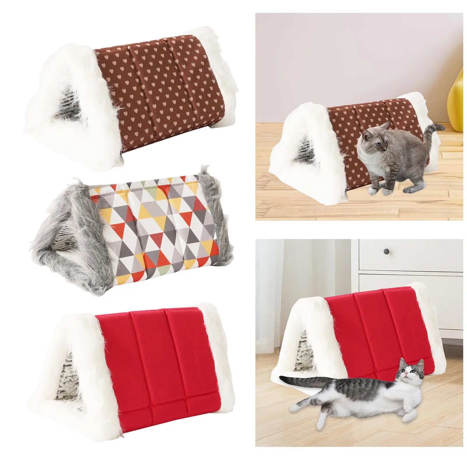 Пещерная кровать для домашних животных, подушка, теплый домик для кошек, палатка для собак для успокоения мелких и средних собак 4