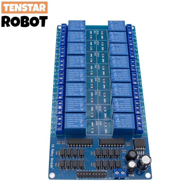 12 В 16-канальный релейный модуль для arduino ARM PIC AVR DSP Электронная релейная пластина изоляция ремня оптрона 5