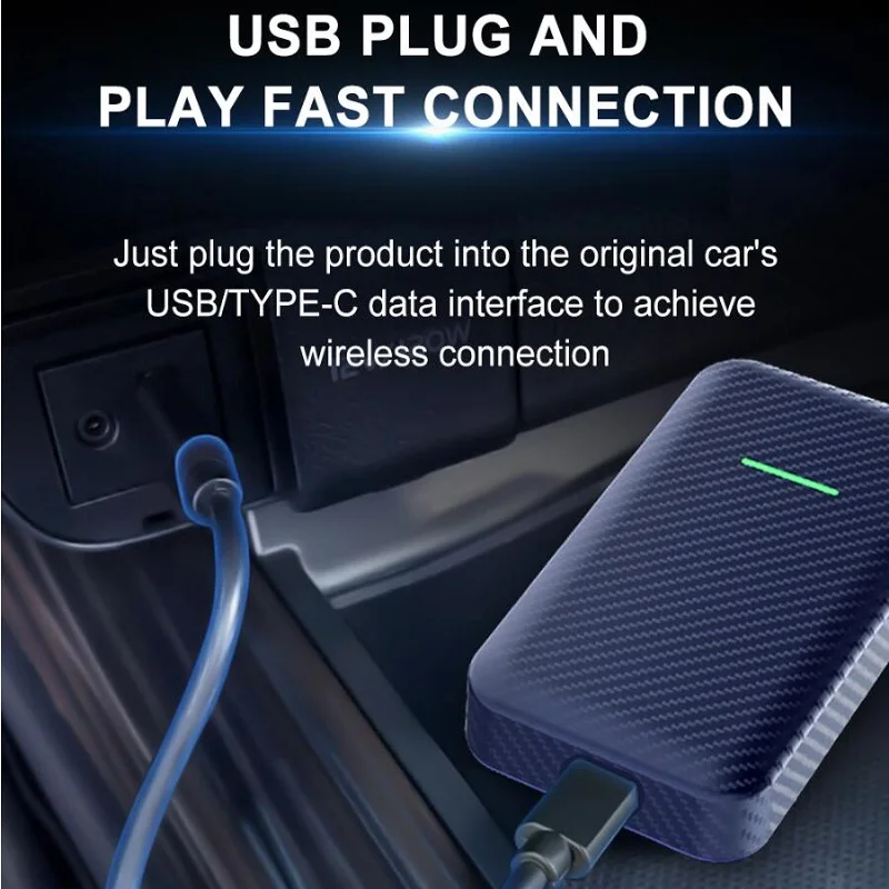 Преобразуйте проводной CarPlay Android Auto в беспроводной Онлайн, автоматически подключайте автомобильный мультимедийный плеер Plug and Play для Peugeot Audi KIA VW 5