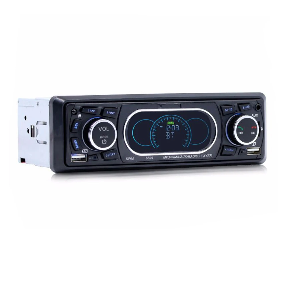 Bluetooth 1-Din Автомобильный Стерео аудио Встроенный MP3-Радиоплеер С Поддержкой USB/TF/AUX/FM-Приемника с Беспроводным Пультом Дистанционного Управления 8809 1