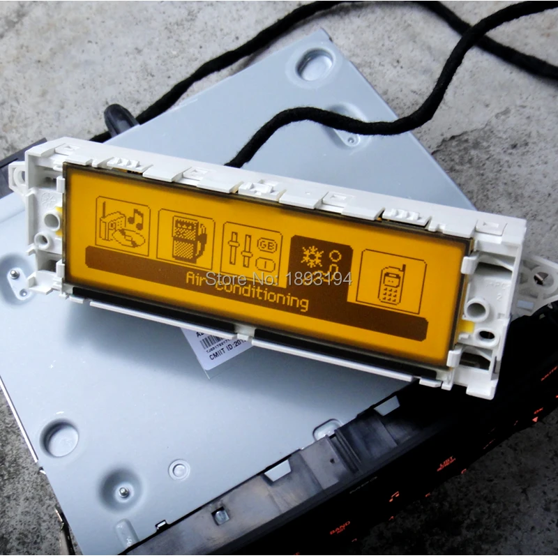 Белый Корпус Желтый Экран Поддержка USB Двухзонный Воздушный Bluetooth Дисплей монитор 12 pin Для Peugeot 307 407 408 для citroen C4 C5 0