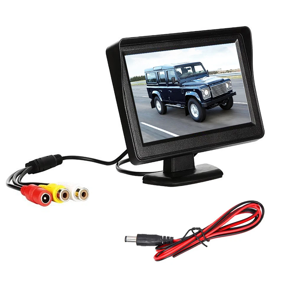 4,3-дюймовый автомобильный монитор TFT LCD с дисплеем 480X365, экран заднего вида, 12 В/24 В Для резервной камеры автомобиля, видеонаблюдения, домашней безопасности. 1