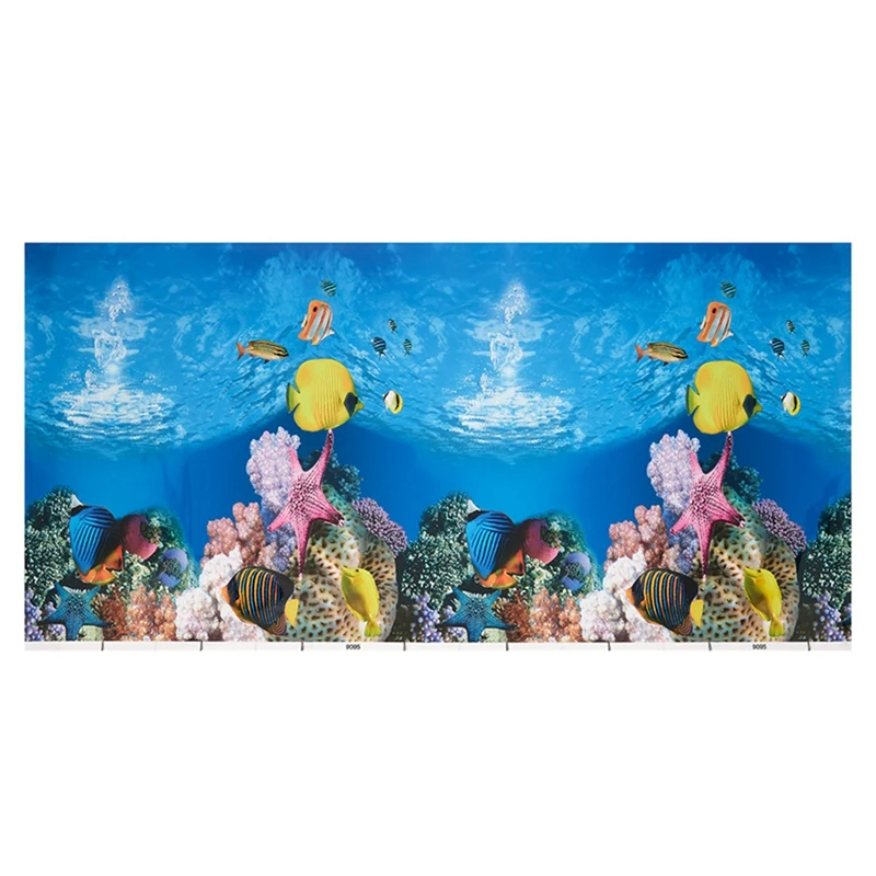 2X Фоновая бумага для аквариума, HD Изображение, 3D Трехмерные обои для аквариума, фоновая живопись, двусторонняя 2